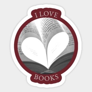 I LOVE BOOKS Sticker